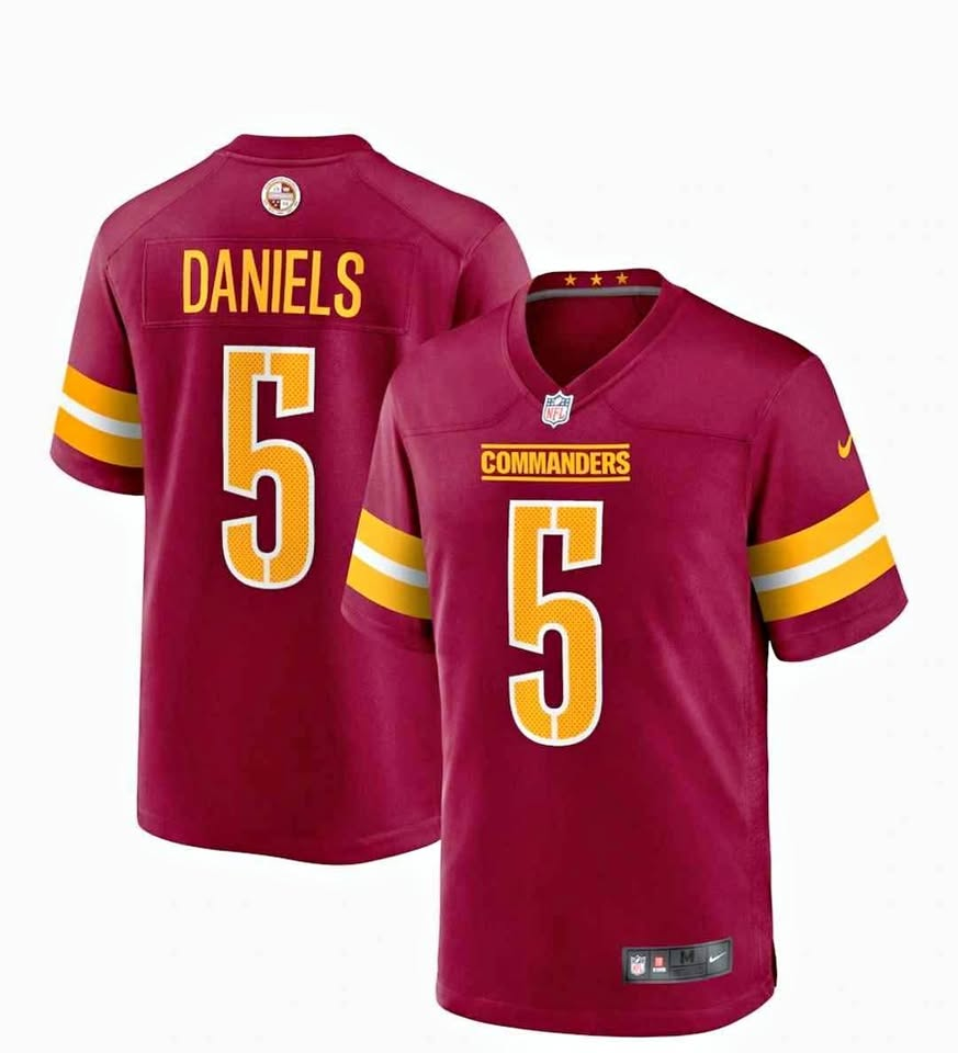 Washington Commanders Jayden Daniels #5 Maroon Jersey