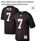 Mitchell & Ness Michael Vick Atlanta Falcons Black Legacy Replica Jersey #7