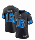 Detroit Lions Jared Goff #16 Black Jersey