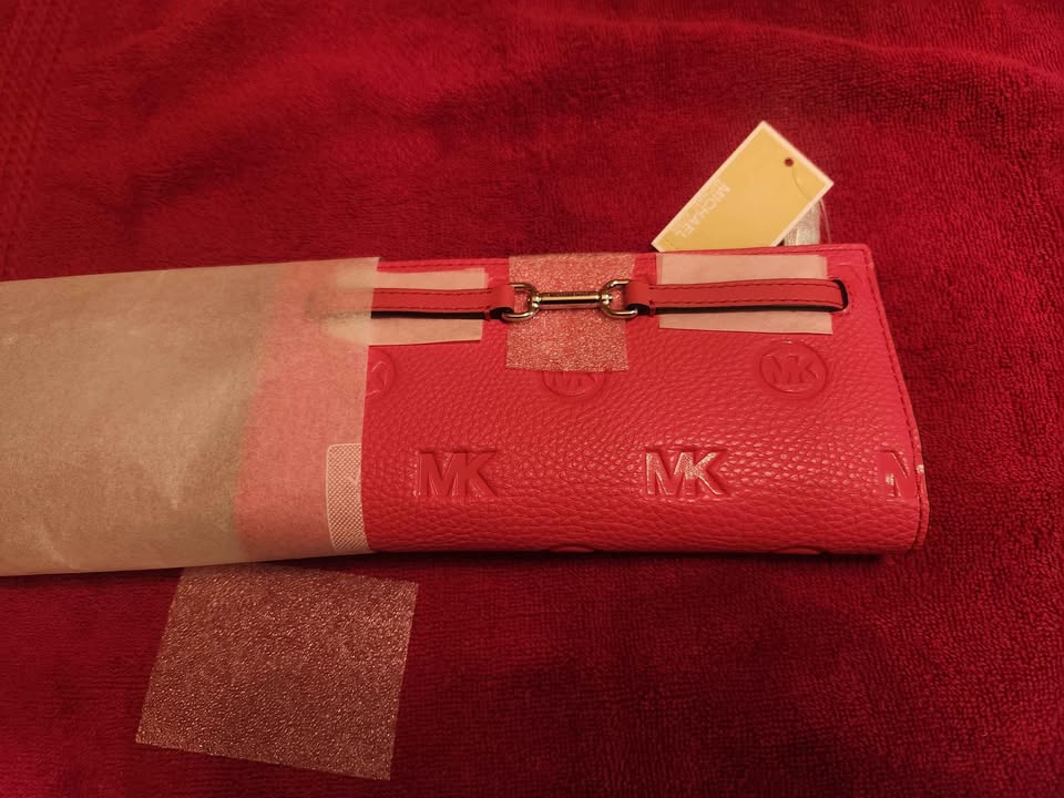 Michael Kors Pink MK Wallet Clutch