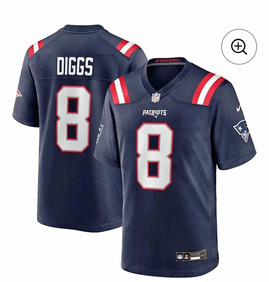 New England Patriots Diggs #8 NFL Nike Jersey