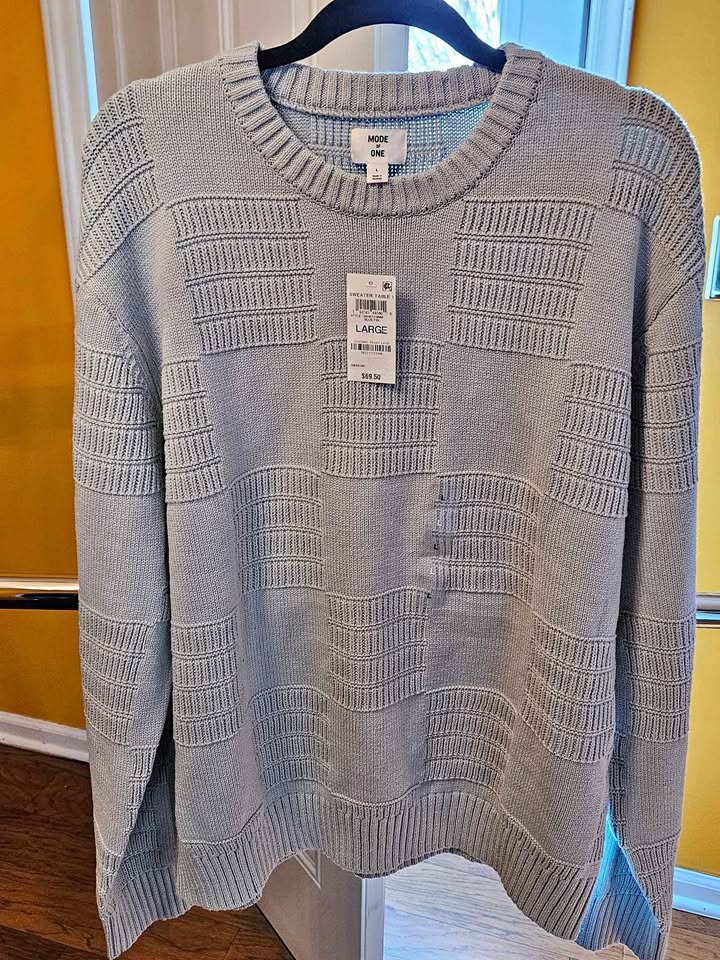 Men's MODE OF ONE Light Blue Sweater