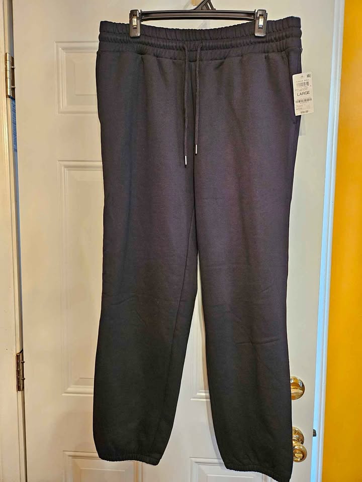 Men's Black Fleece Wall Joggers