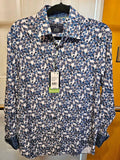 Men's Society of Threads White Blue Floral Shirt