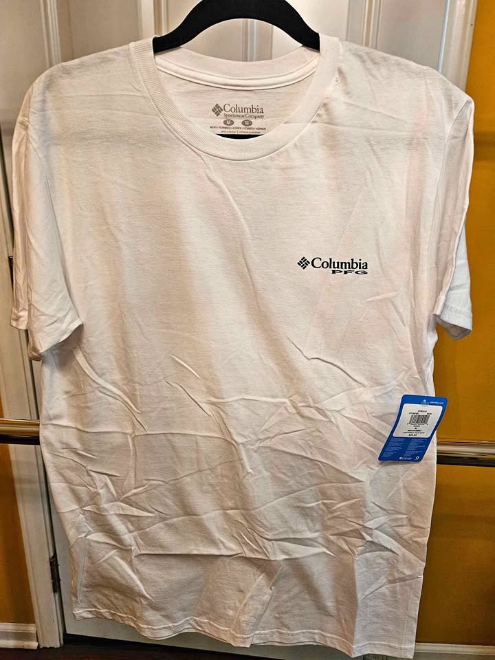 Men's Columbia PFG White T-Shirt