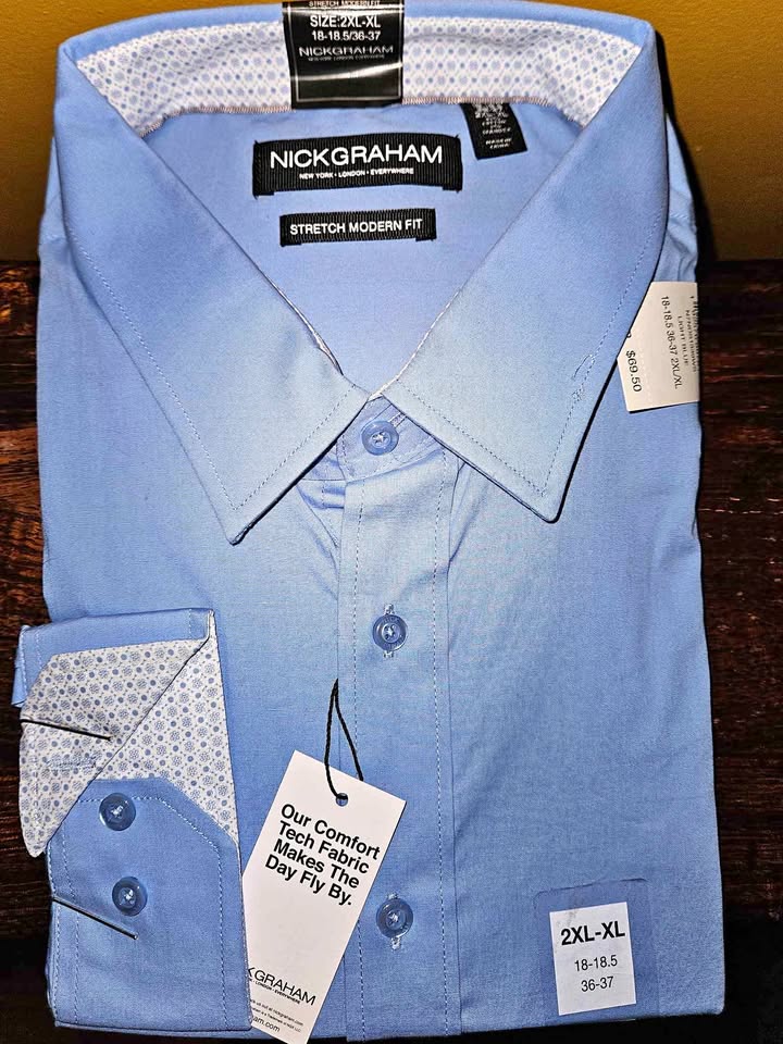 Men's Nick Graham Stretch Modern Fit Dress Shirt