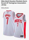 Nike Kevin Durant #7 Houston Rockets Jersey