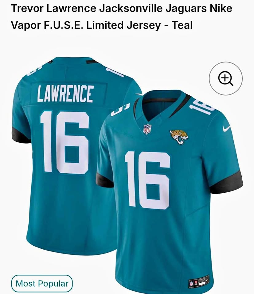 Trevor Lawrence #16 Jacksonville Jaguars Nike Jersey