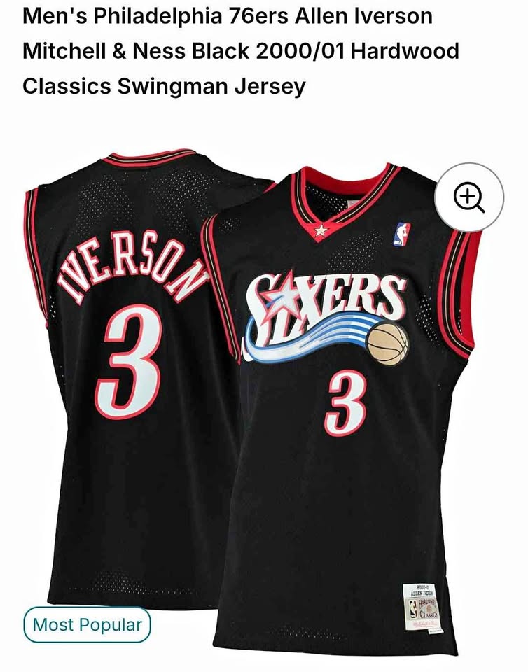 Mitchell & Ness Allen Iverson #3 Hardwood Classics Swingman Jersey