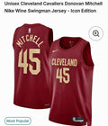 Nike Donovan Mitchell Cleveland Cavaliers #45 Wine Swingman Jersey