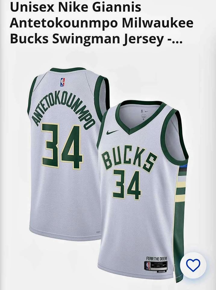 Nike Giannis Antetokounmpo #34 Bucks Swingman Jersey