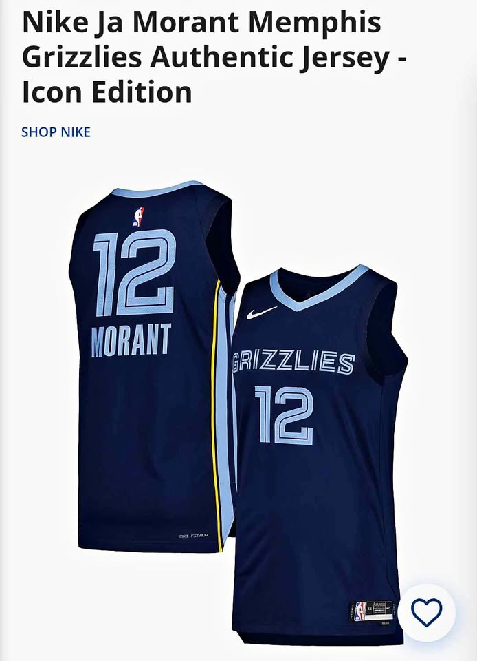 Nike Ja Morant #12 Memphis Grizzlies Authentic Swingman Jersey