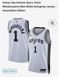 Nike Victor Wembanyama #1 Spurs White Swingman Jersey