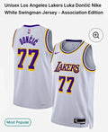 Nike Lakers Luka Dončić #77 Swingman Jersey