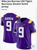 Nike Joe Burrow #9 LSU Tigers Football Jersey