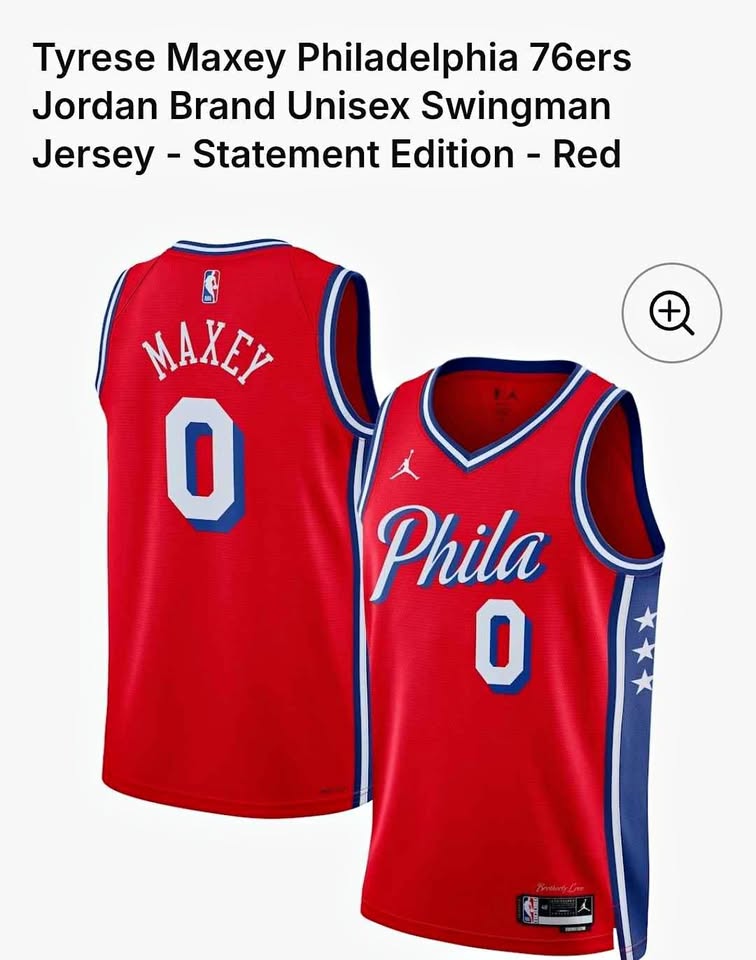Tyrese Maxey #0 76ers Jordan Brand Swingman Jersey