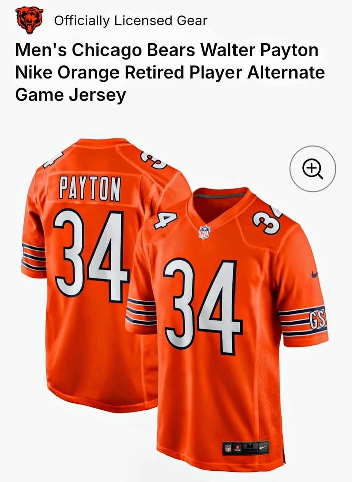 Walter Payton #34 Chicago Bears Nike Jersey
