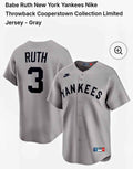 Babe Ruth #3 Yankees Nike Throwback Jersey