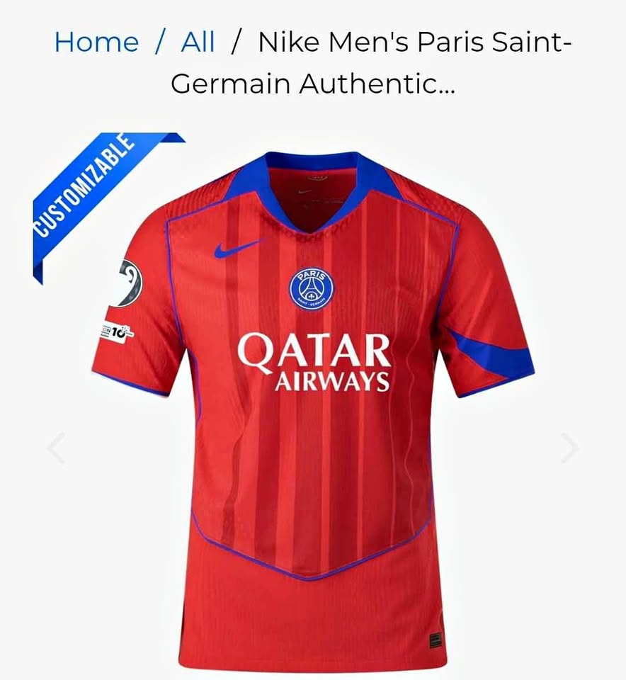 Nike PSG Authentic Soccer Jersey