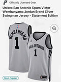 Wembanyama Spurs #1 Jordan Brand Jersey Statement Edition