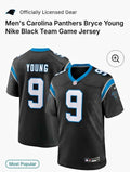 Nike Carolina Panthers #9 Bryce Young Jersey