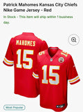 Nike Patrick Mahomes Kansas City Chiefs #15 Jersey
