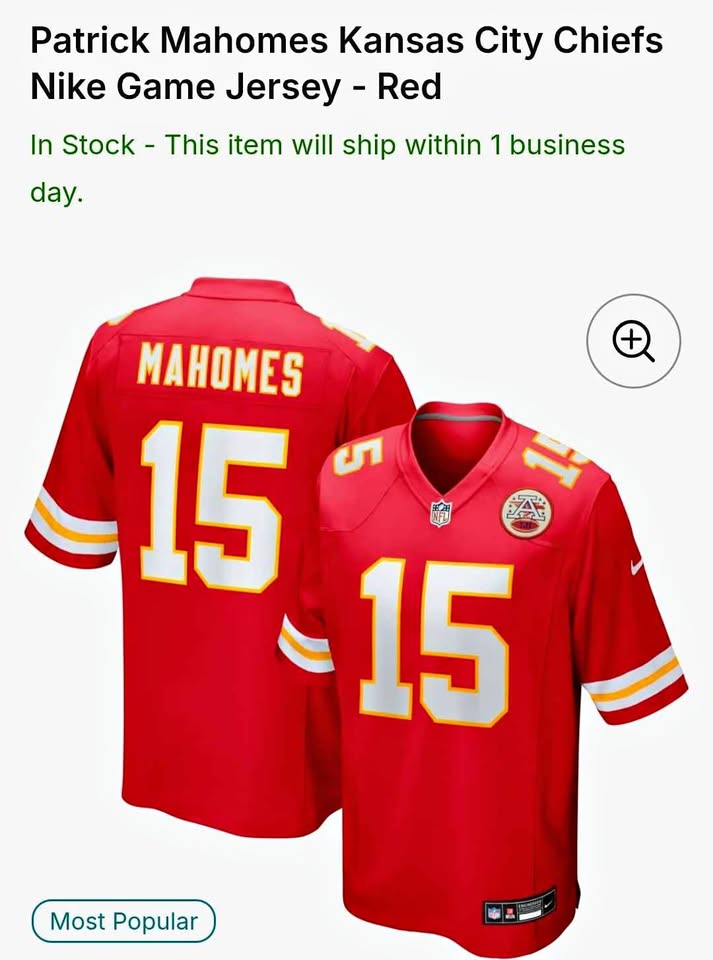 Nike Patrick Mahomes Kansas City Chiefs #15 Jersey