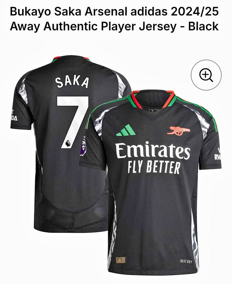 Adidas Bukayo Saka Arsenal #7 2024/25 Away Jersey