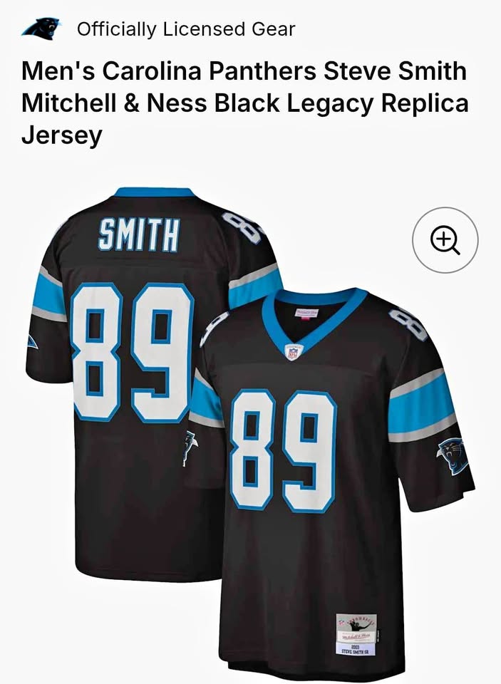 Mitchell & Ness Carolina Panthers Steve Smith #89 Legacy Jersey