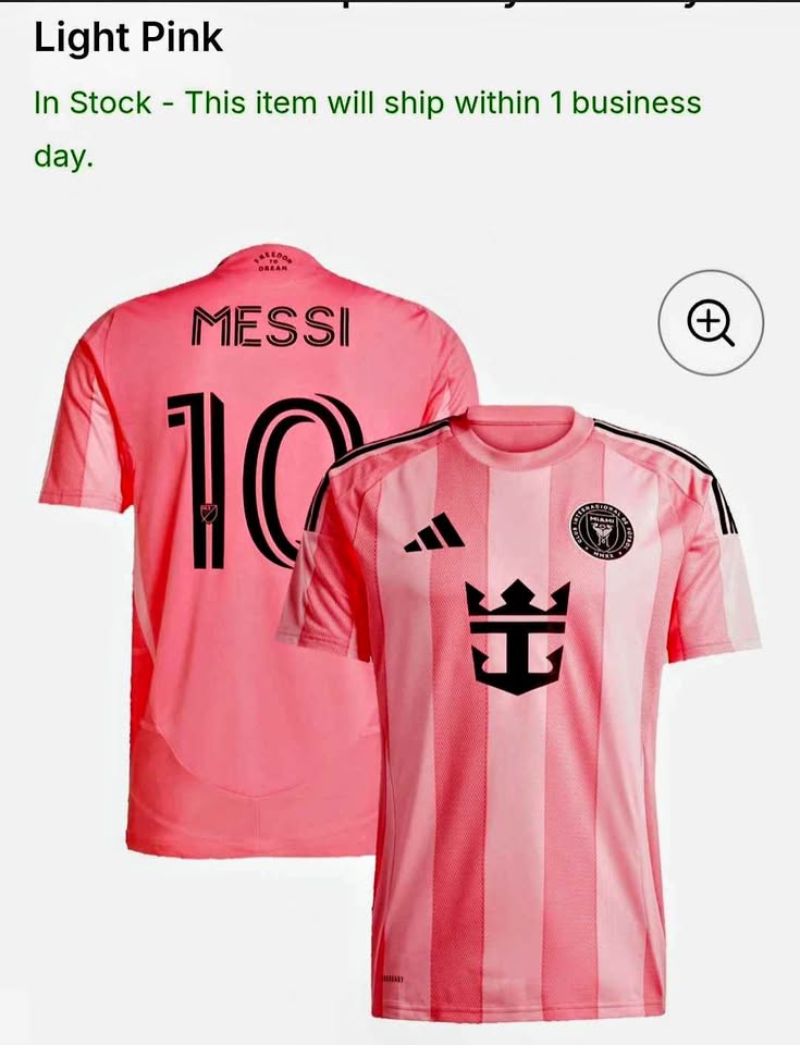 Adidas Messi #10 Inter Miami Soccer Jersey