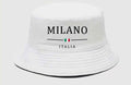 White Milano Italia Bucket Hat