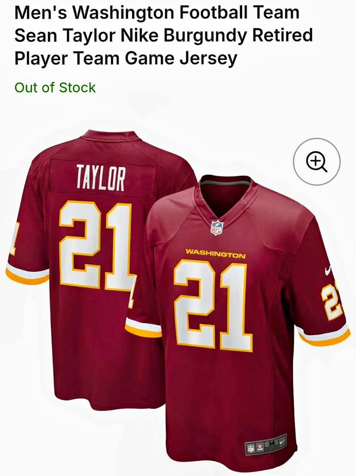 Nike Sean Taylor #21 Washington Football Jersey