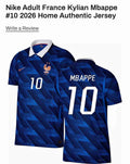 Nike France Kylian Mbappe #10 2026 Jersey