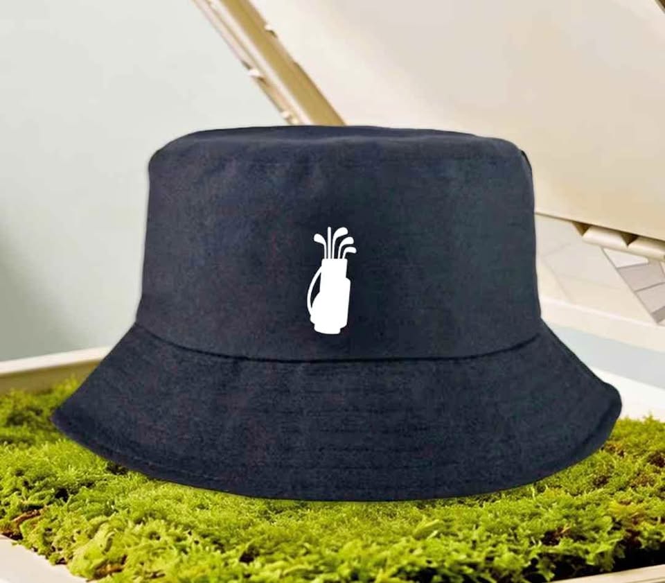 Black Golf Bucket Hat