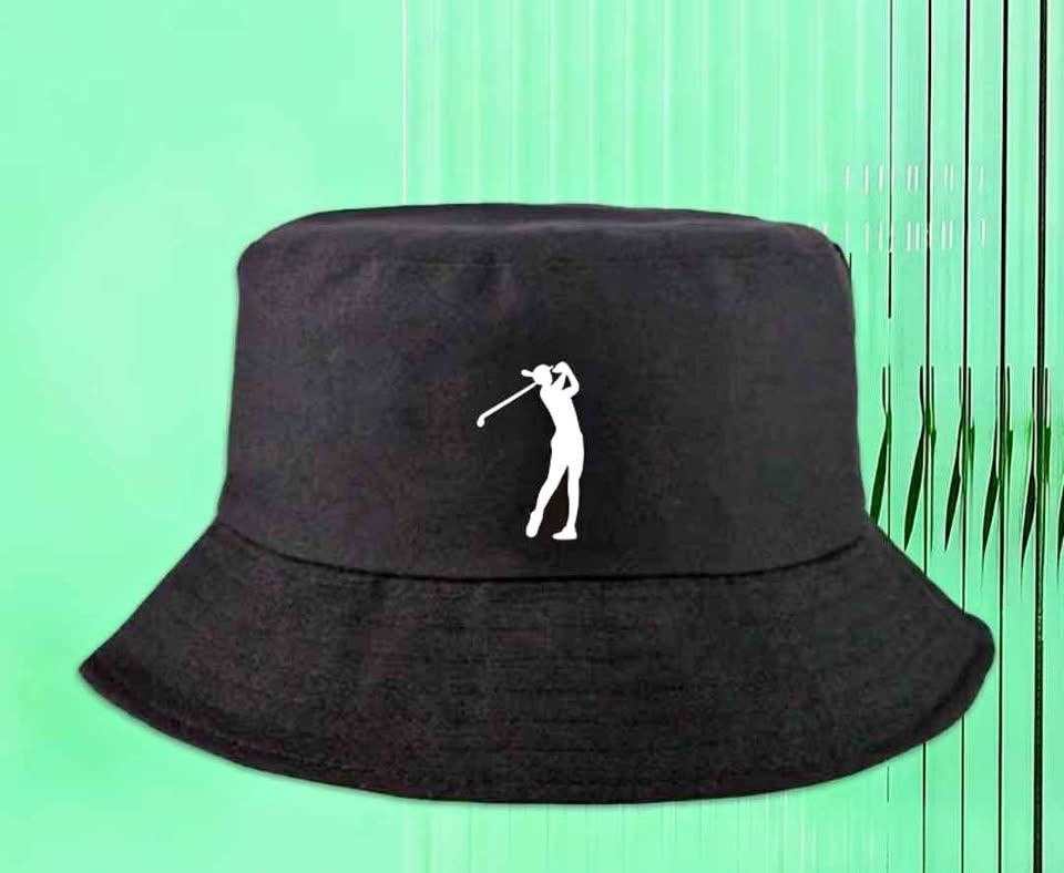 Black Golf Bucket Hat