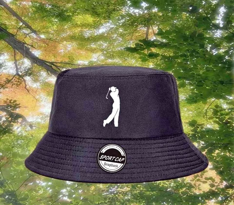 Black Golf Bucket Hat