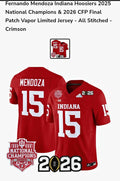 Fernando Mendoza #15 Indiana Hoosiers 2025 & 2026 CFP Final Limited Jersey