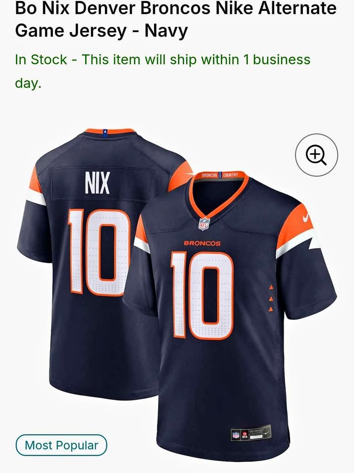 Denver Broncos Box Nix #10 Jersey