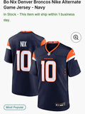 Denver Broncos Box Nix #10 Jersey