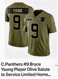 Carolina Panthers #9 Bryce Young Salute to Service Limited Jersey