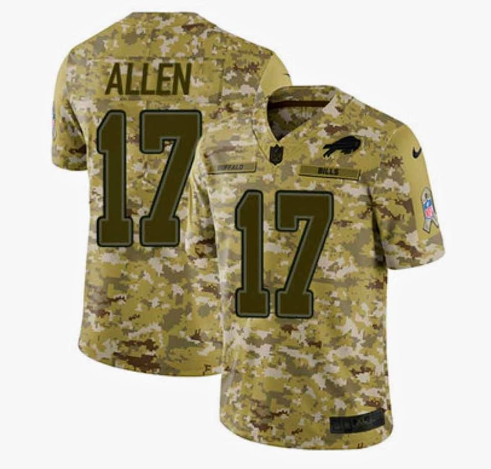 Nike Buffalo Bills Josh Allen #17 Salute to Service Camo Jersey
