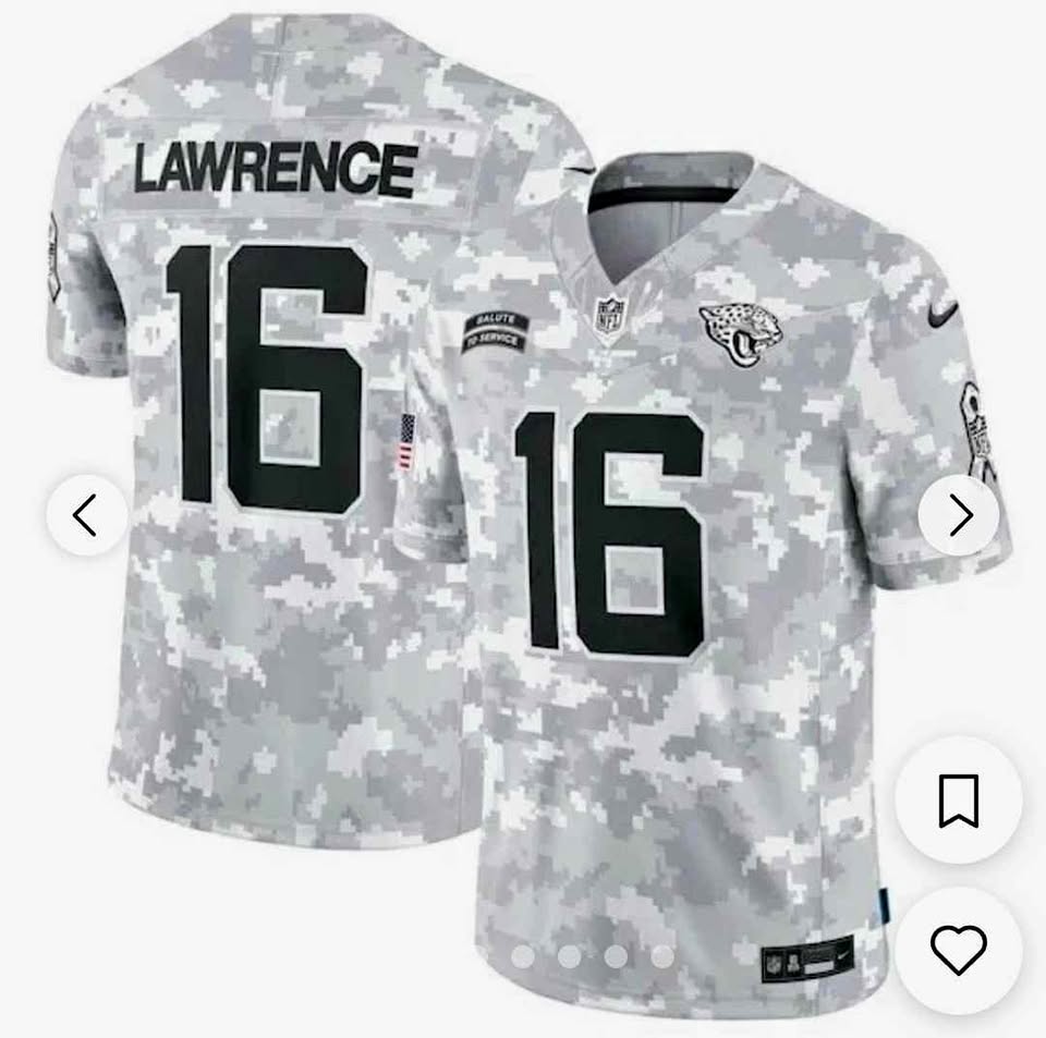 Nike Jacksonville Jaguars Trevor Lawrence #16 Salute to Service Jersey