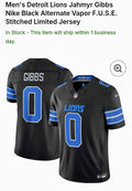 Nike Detroit Lions Jahmyr Gibbs #0 Vapor F.U.S.E. Jersey