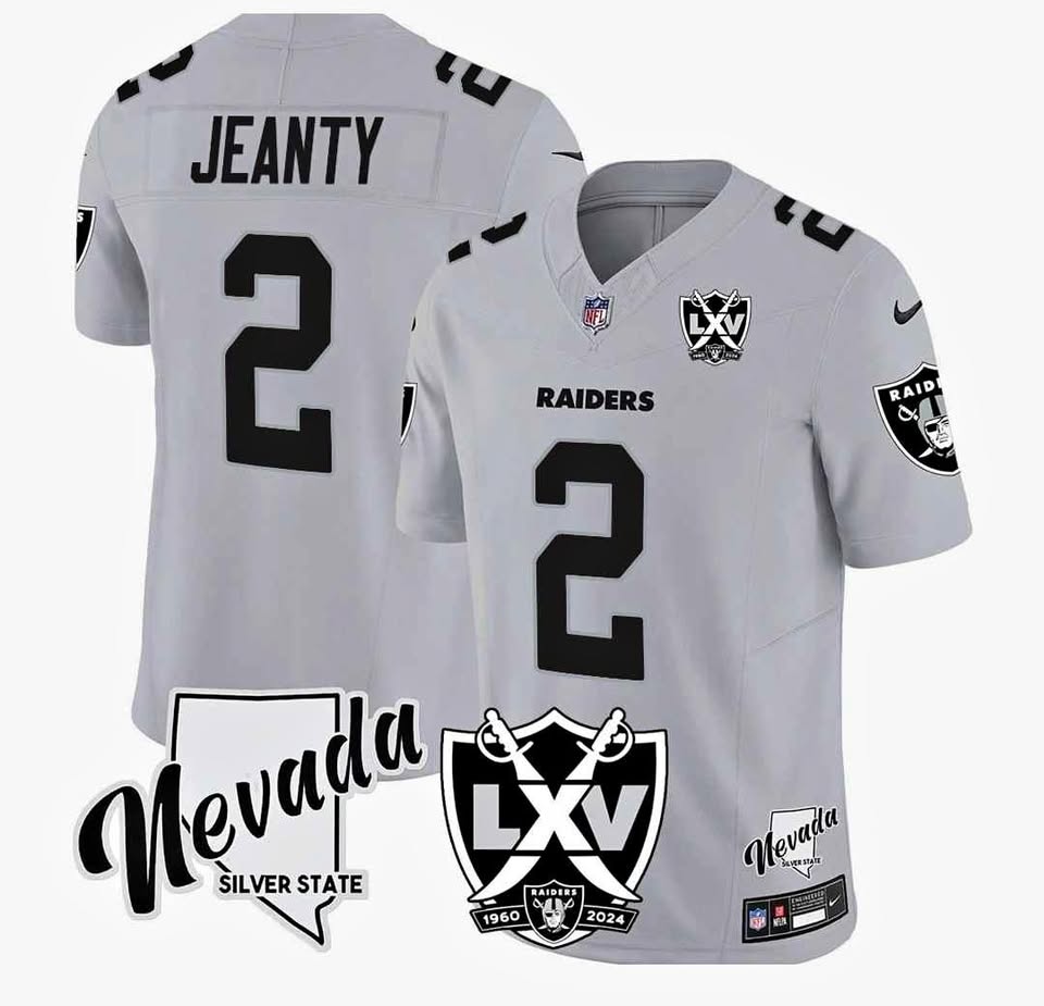 Las Vegas Raiders Ashton Jeanty #2 Jersey