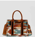 Wrangler Southwest‑Pattern Handbag with Leather Trim