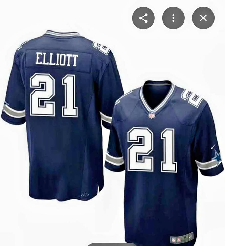 Dallas Cowboys Ezekiel Elliott #21 Navy Jersey